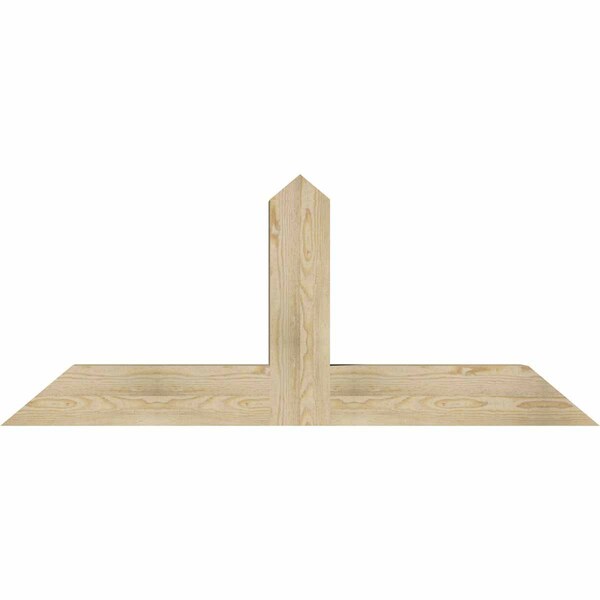 Ekena Millwork Portland Rough Sawn Timber Gable Bracket, Douglas Fir, 60"W x 25"H x 6"D x 6"F, 10/12 Pitch GBW060X25X0606POR00RDF - main